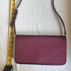 Kate Spade Glitter Shoulder Bag – Plum Sparkle Perfection